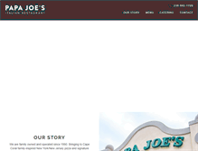 Tablet Screenshot of papajoescapecoral.com